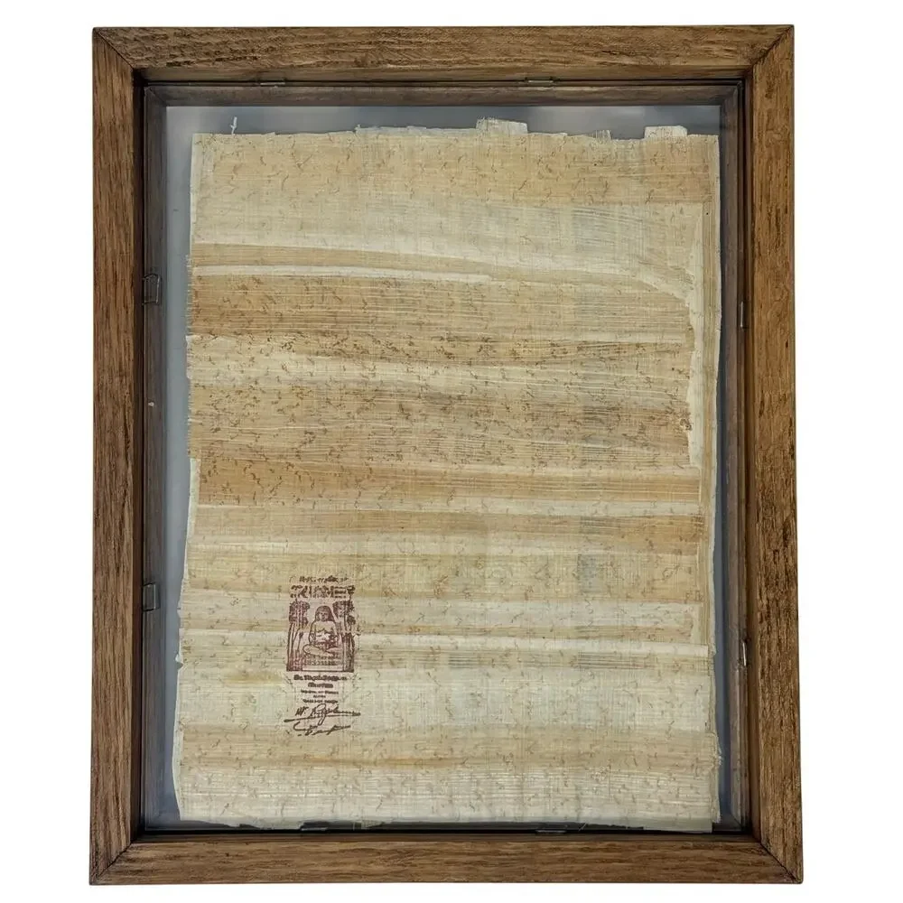 Dr Ragab Papyrus Institute Framed Hieroglyphic Alphabet Papyrus Art